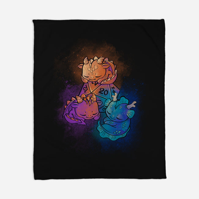 D20 Sleeping Dragons!-none fleece blanket-ricolaa