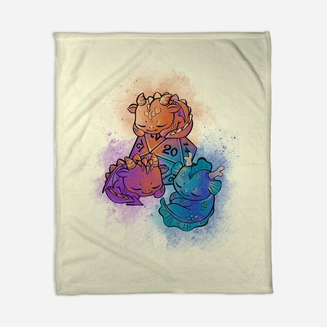 D20 Sleeping Dragons!-none fleece blanket-ricolaa