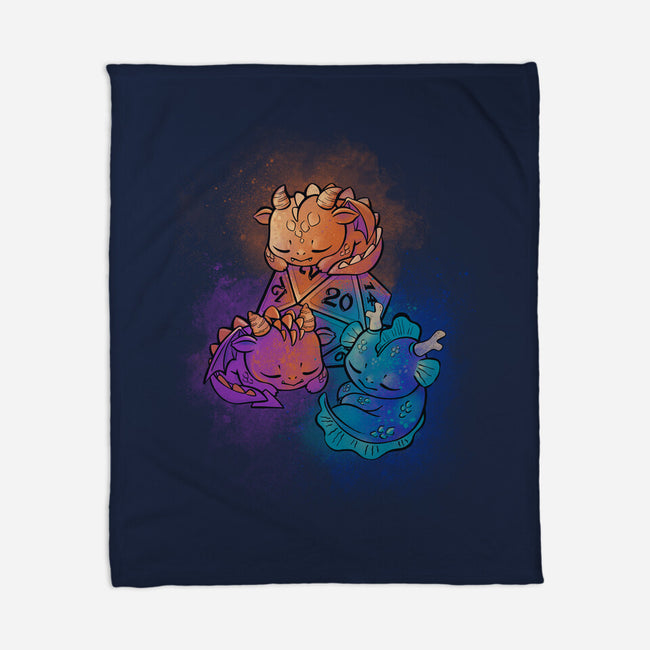 D20 Sleeping Dragons!-none fleece blanket-ricolaa