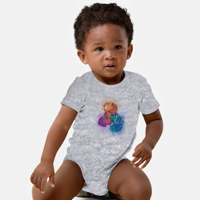 D20 Sleeping Dragons!-baby basic onesie-ricolaa