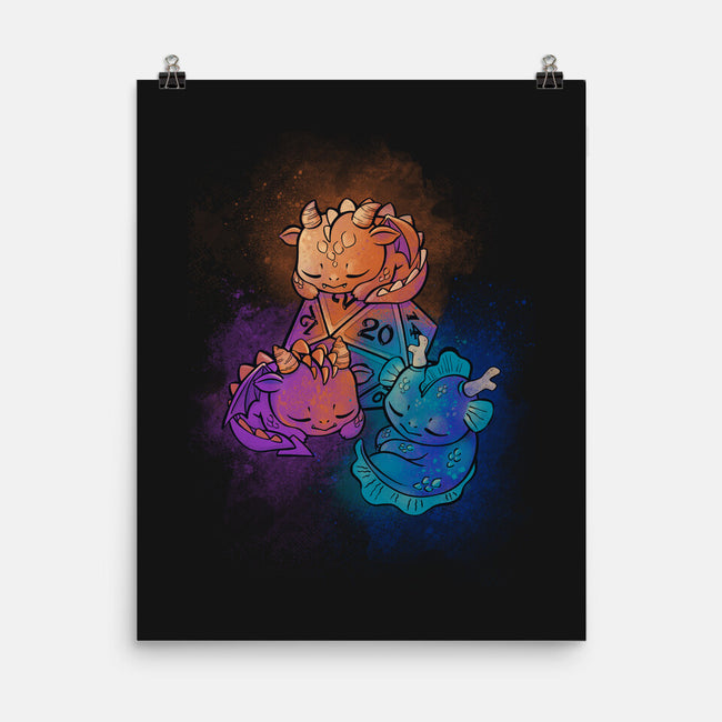 D20 Sleeping Dragons!-none matte poster-ricolaa