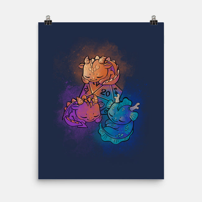 D20 Sleeping Dragons!-none matte poster-ricolaa