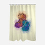 D20 Sleeping Dragons!-none polyester shower curtain-ricolaa