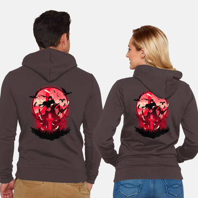 Eye Of Mangekyo-unisex zip-up sweatshirt-hypertwenty