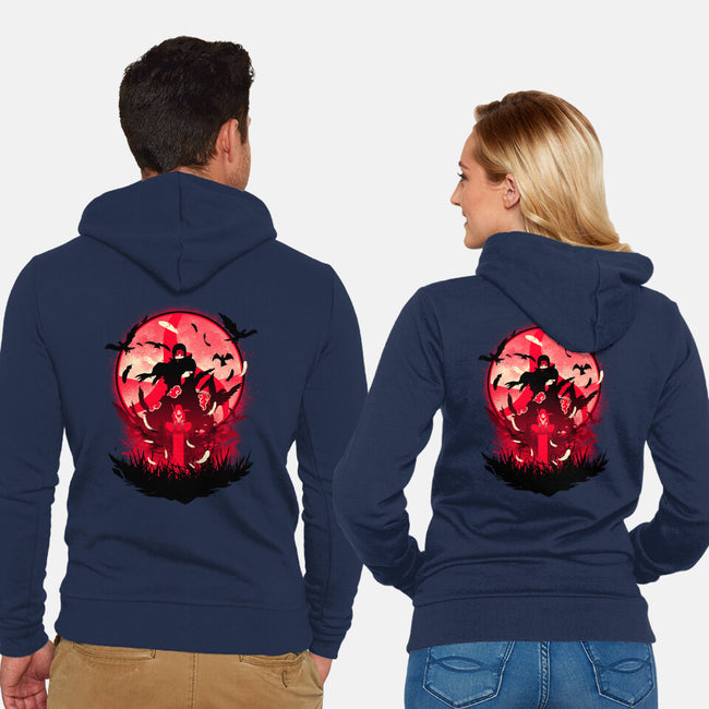 Eye Of Mangekyo-unisex zip-up sweatshirt-hypertwenty