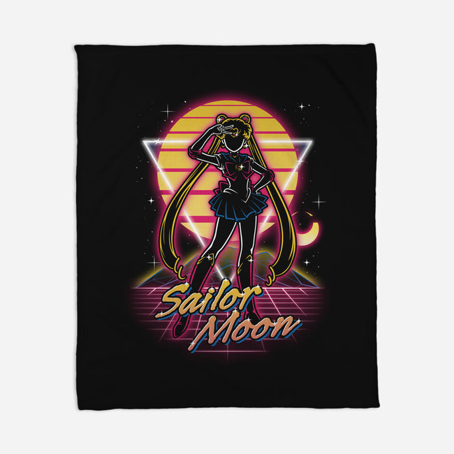 Retro Moon Guardian-none fleece blanket-Olipop