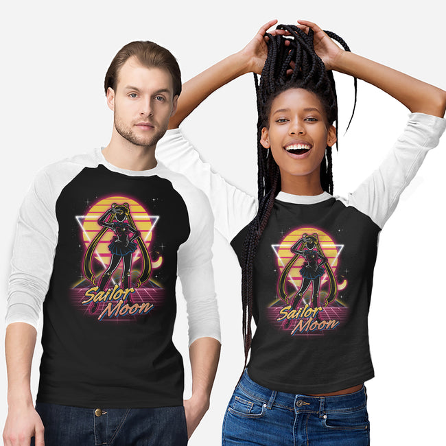 Retro Moon Guardian-unisex baseball tee-Olipop