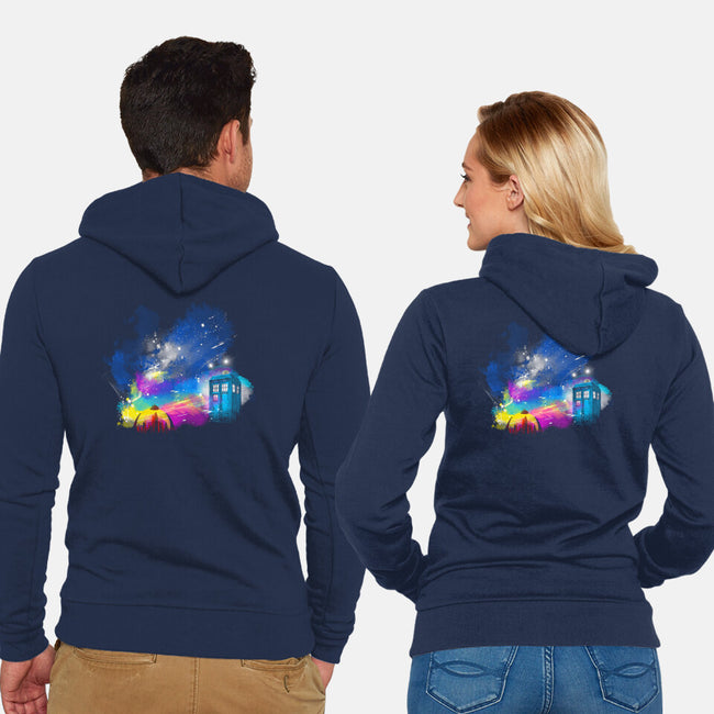 Back To Gallifrey-unisex zip-up sweatshirt-kharmazero