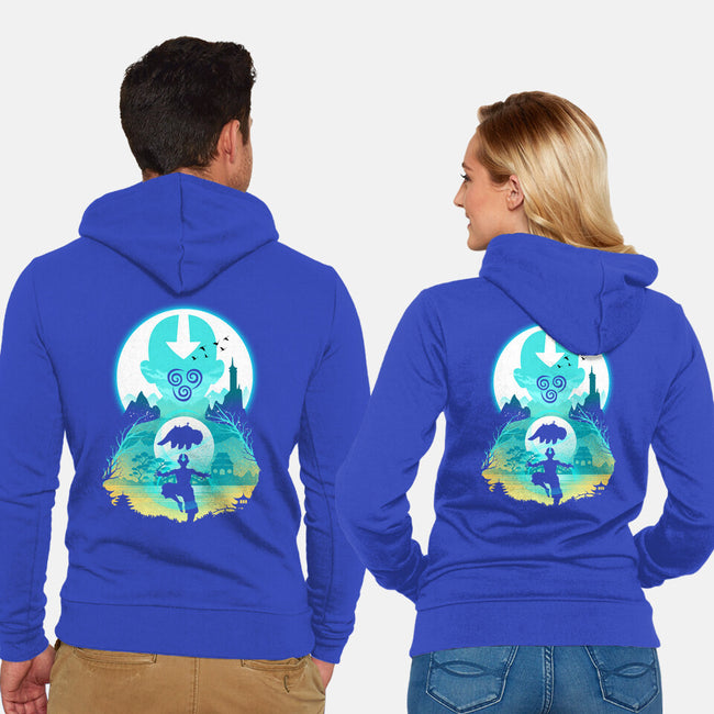 Airbender Landscape-unisex zip-up sweatshirt-dandingeroz
