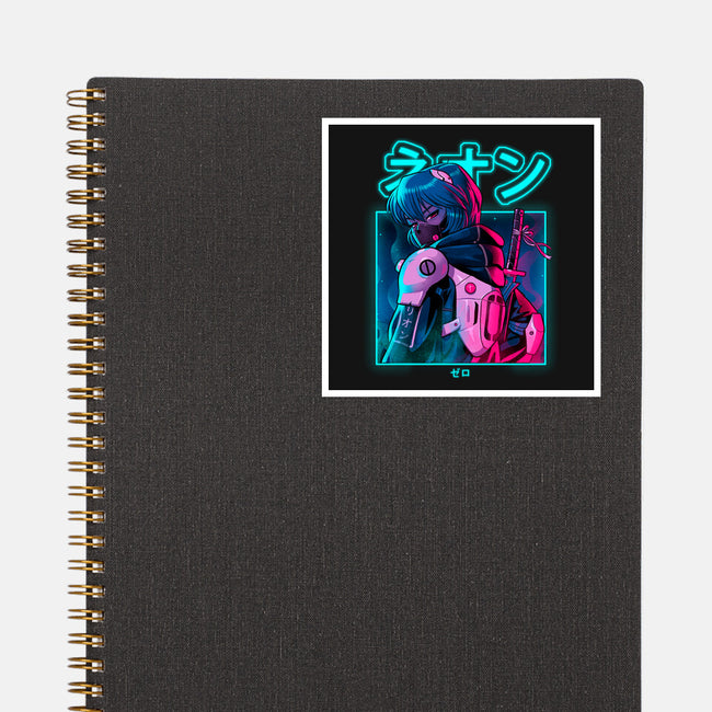 Neon Zero-none glossy sticker-Bruno Mota