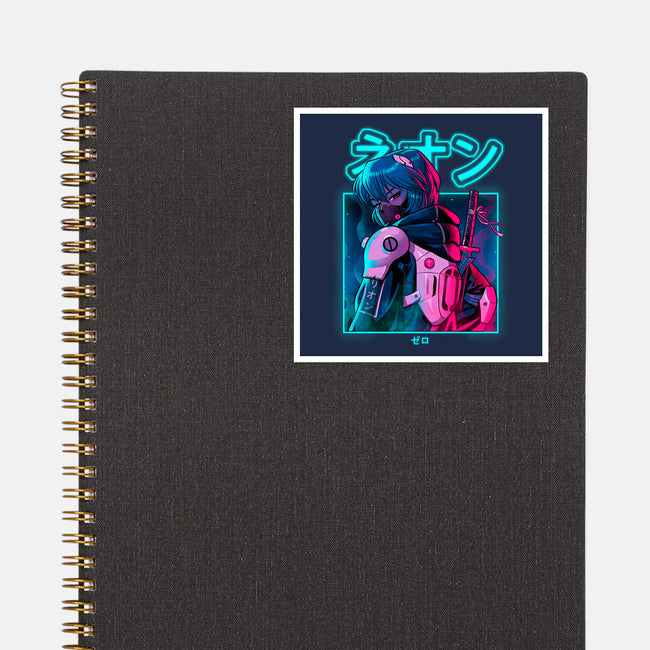 Neon Zero-none glossy sticker-Bruno Mota