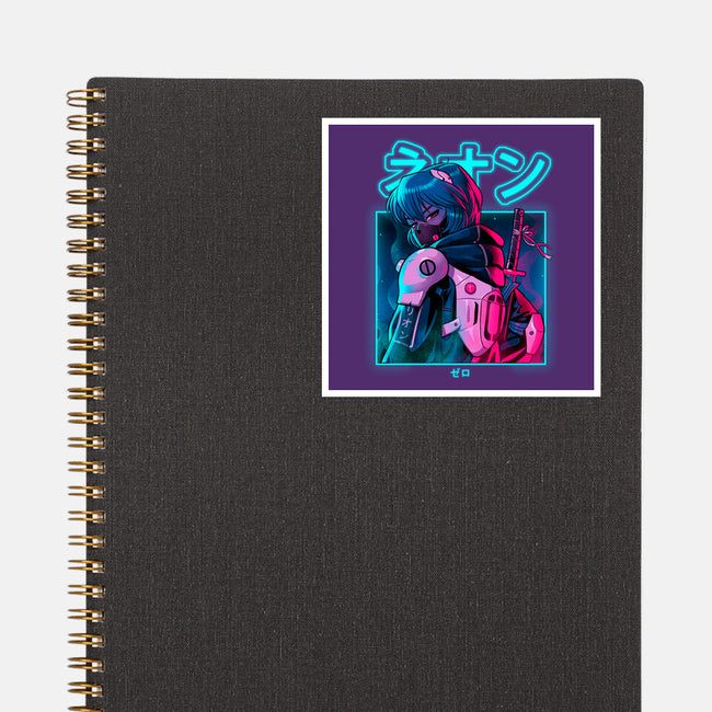 Neon Zero-none glossy sticker-Bruno Mota