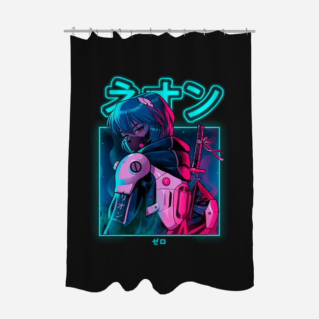 Neon Zero-none polyester shower curtain-Bruno Mota