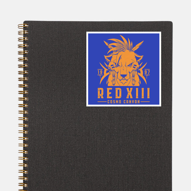 Red XIII-none glossy sticker-Alundrart