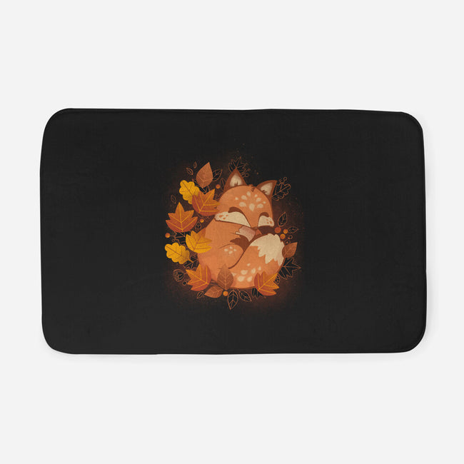 Autumn Fox-none memory foam bath mat-ricolaa