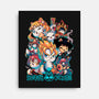 90's Anime Neko-none stretched canvas-Corgibutt