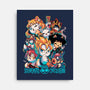 90's Anime Neko-none stretched canvas-Corgibutt