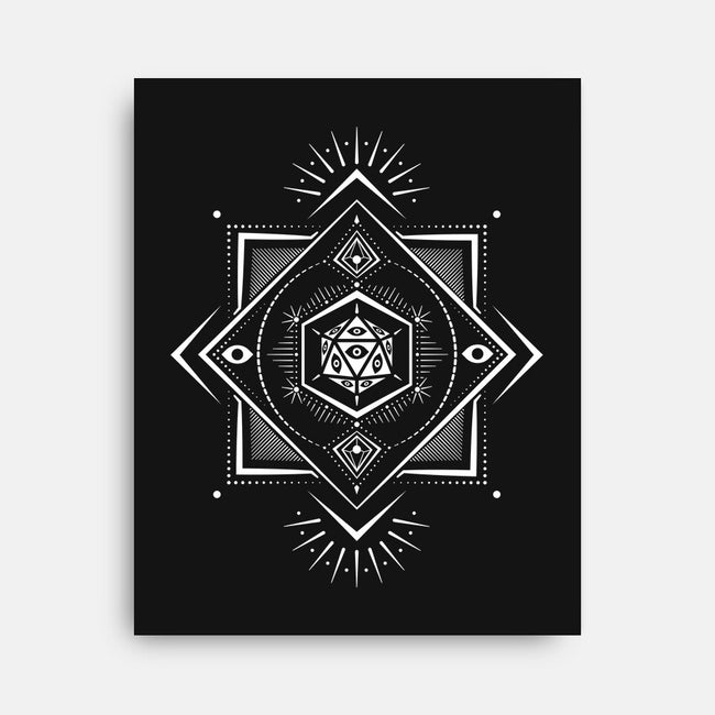 The Eye D20-none stretched canvas-ShirtGoblin