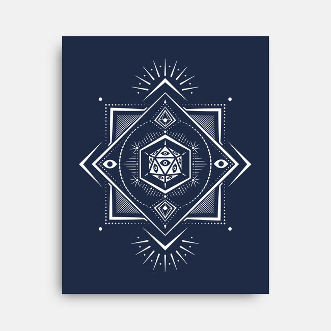 The Eye D20-none stretched canvas-ShirtGoblin