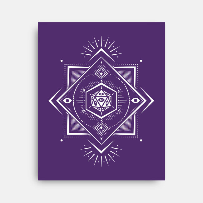 The Eye D20-none stretched canvas-ShirtGoblin
