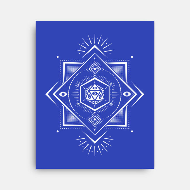 The Eye D20-none stretched canvas-ShirtGoblin