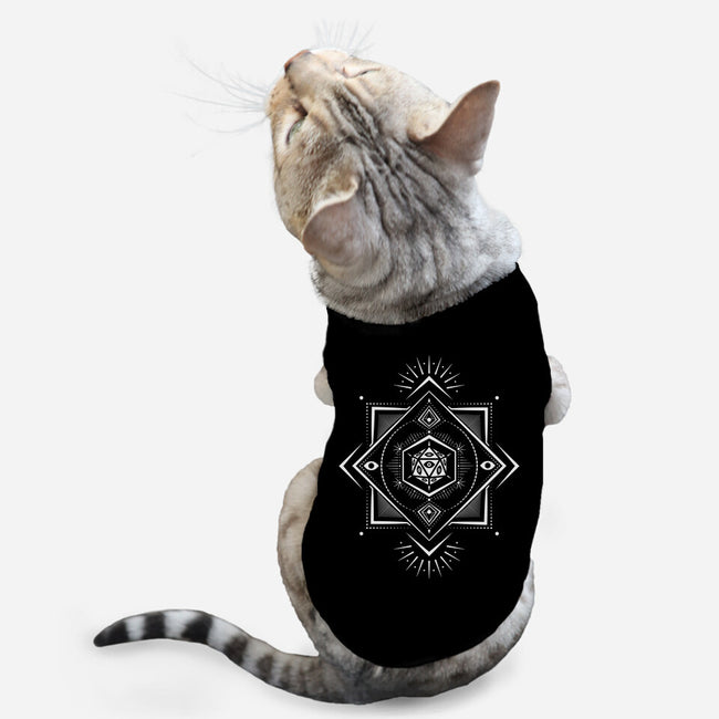 The Eye D20-cat basic pet tank-ShirtGoblin