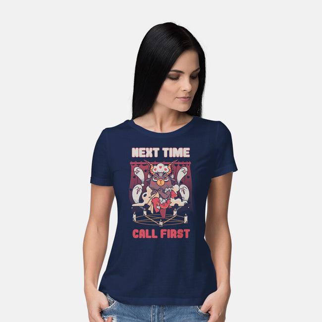 Next Time Call First-womens basic tee-yumie