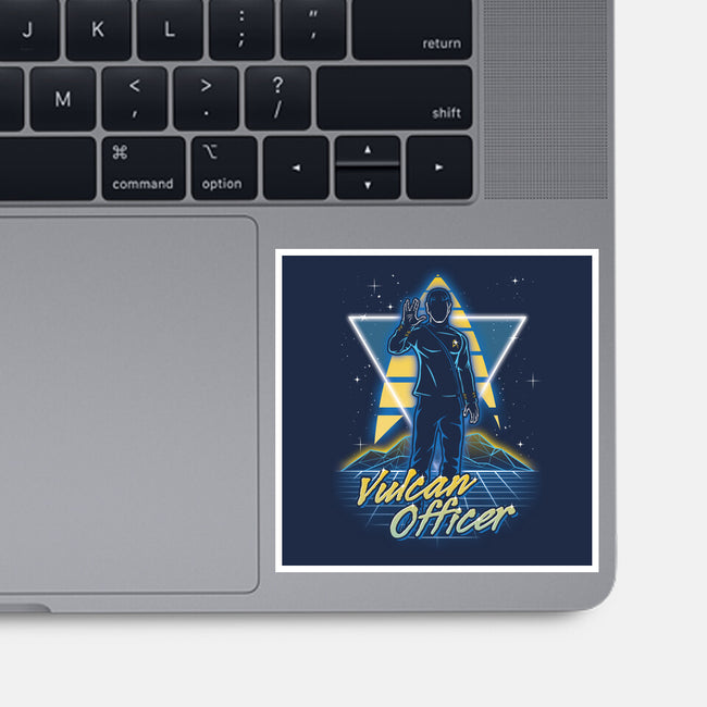 Retro Vulcan Officer-none glossy sticker-Olipop