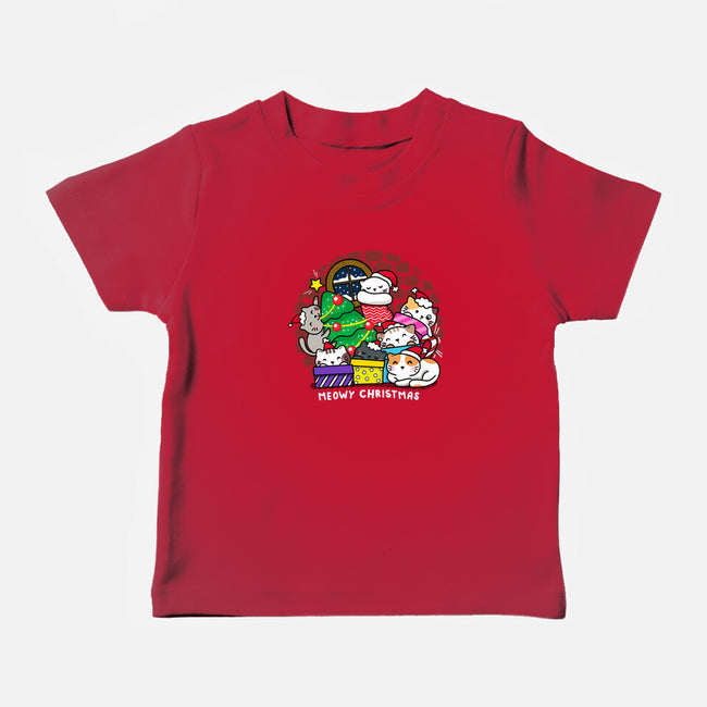 Merry Catmas-baby basic tee-krisren28