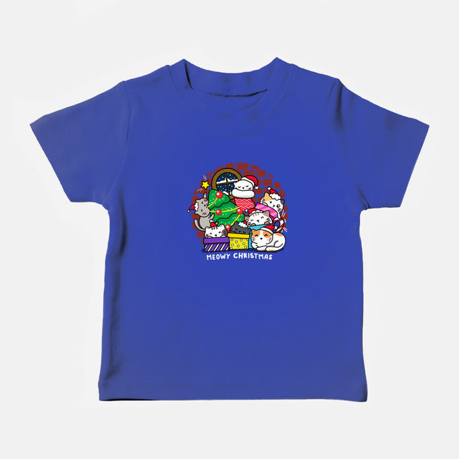 Merry Catmas-baby basic tee-krisren28