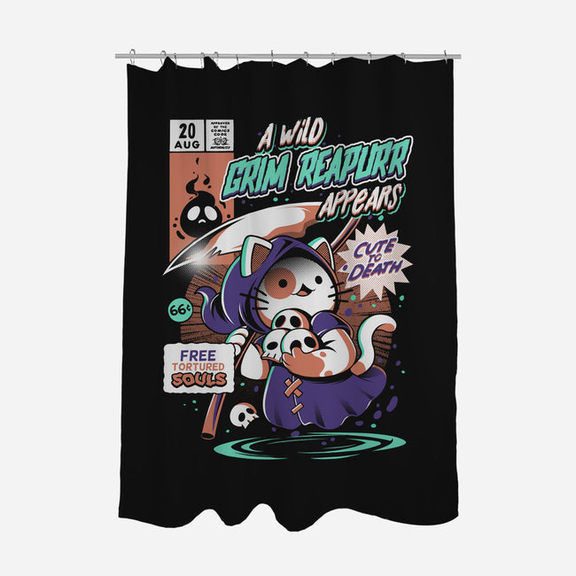 Grim Reapurr-none polyester shower curtain-ilustrata