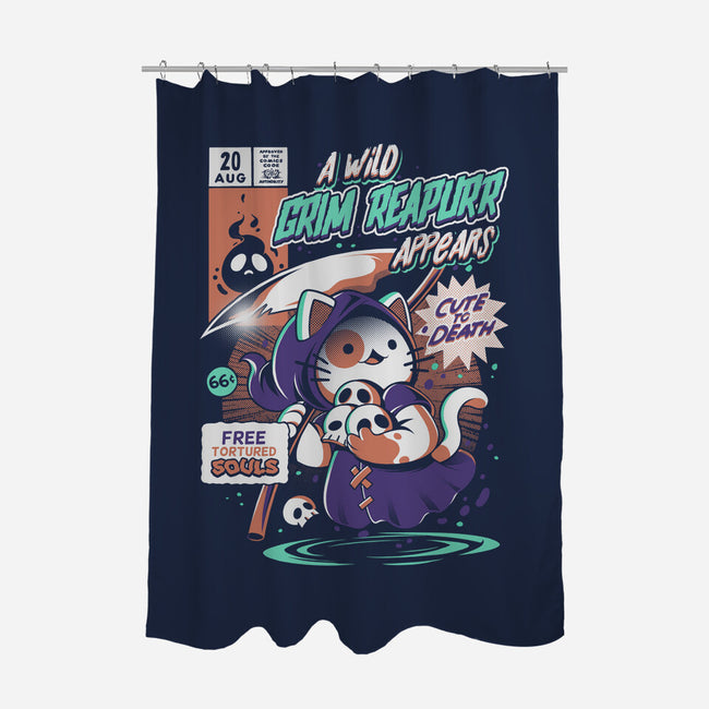 Grim Reapurr-none polyester shower curtain-ilustrata