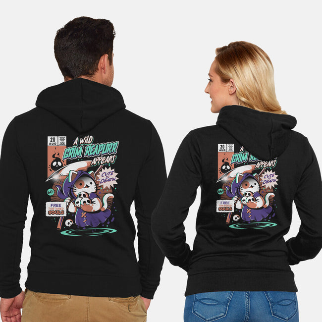 Grim Reapurr-unisex zip-up sweatshirt-ilustrata
