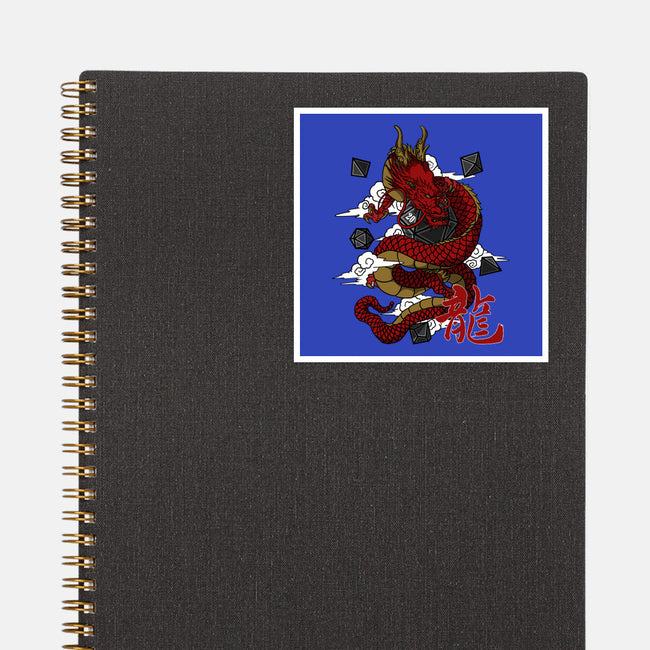 The Dice Dragon-none glossy sticker-ShirtGoblin