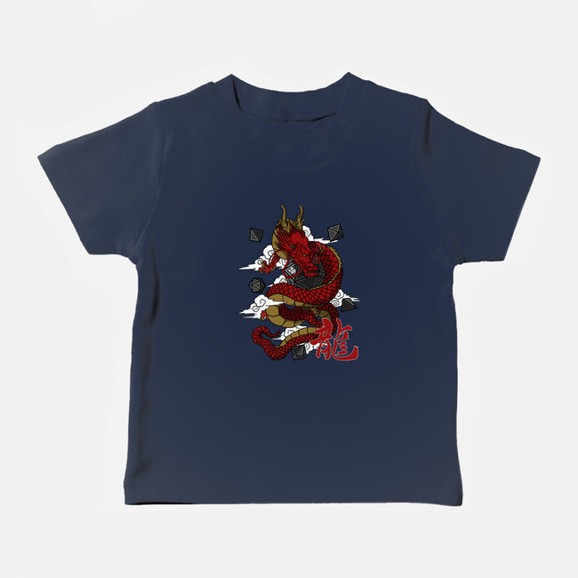 The Dice Dragon-baby basic tee-ShirtGoblin