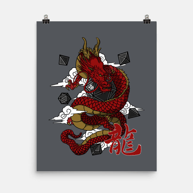 The Dice Dragon-none matte poster-ShirtGoblin