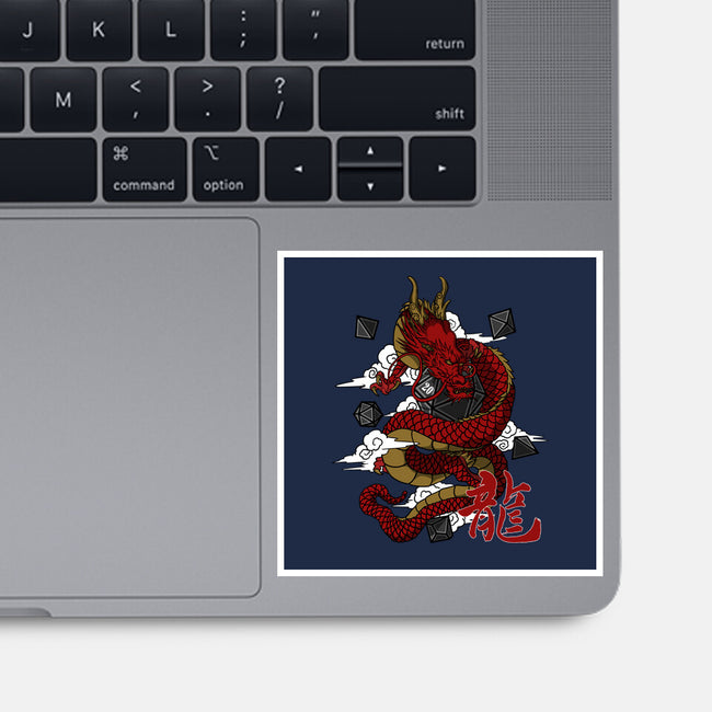 The Dice Dragon-none glossy sticker-ShirtGoblin