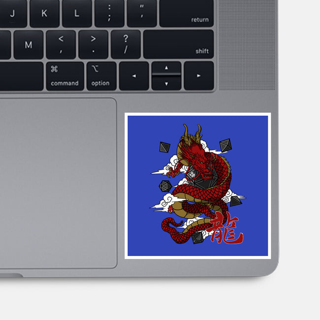 The Dice Dragon-none glossy sticker-ShirtGoblin