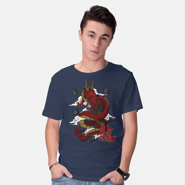 The Dice Dragon-mens basic tee-ShirtGoblin