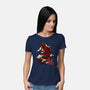 The Dice Dragon-womens basic tee-ShirtGoblin