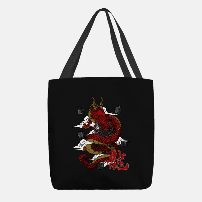 The Dice Dragon-none basic tote-ShirtGoblin