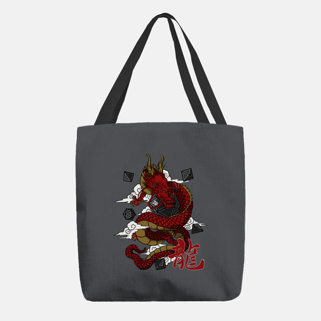 The Dice Dragon-none basic tote-ShirtGoblin