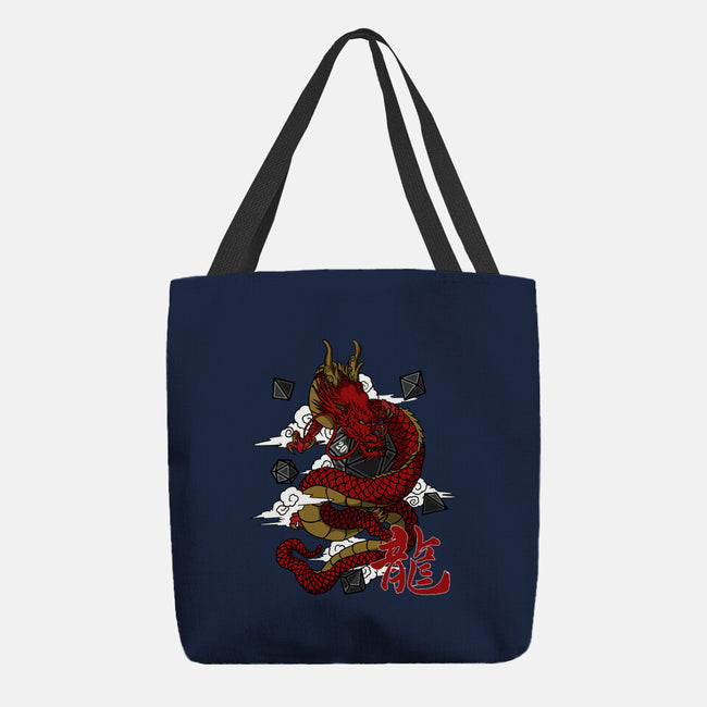 The Dice Dragon-none basic tote-ShirtGoblin
