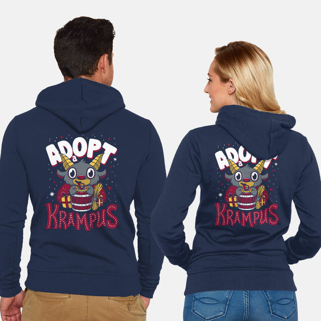Adopt a Krampus-unisex zip-up sweatshirt-Nemons