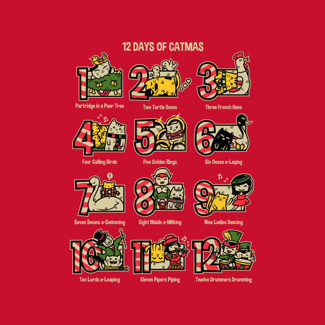 12 Days Of Catmas-none polyester shower curtain-krisren28