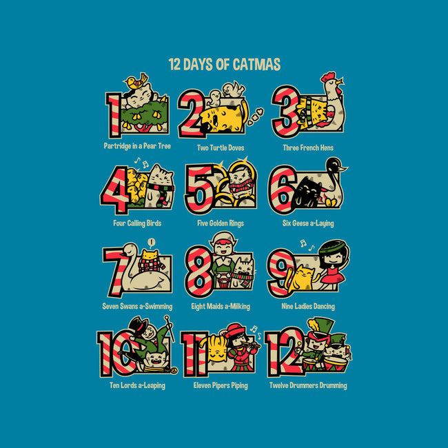 12 Days Of Catmas-none polyester shower curtain-krisren28