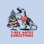 T-Rex Hates Christmas-womens fitted tee-NemiMakeit