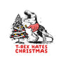 T-Rex Hates Christmas-youth basic tee-NemiMakeit