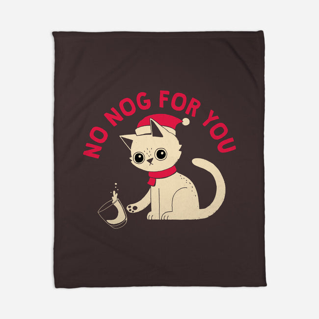 No Nog For You-none fleece blanket-DinoMike