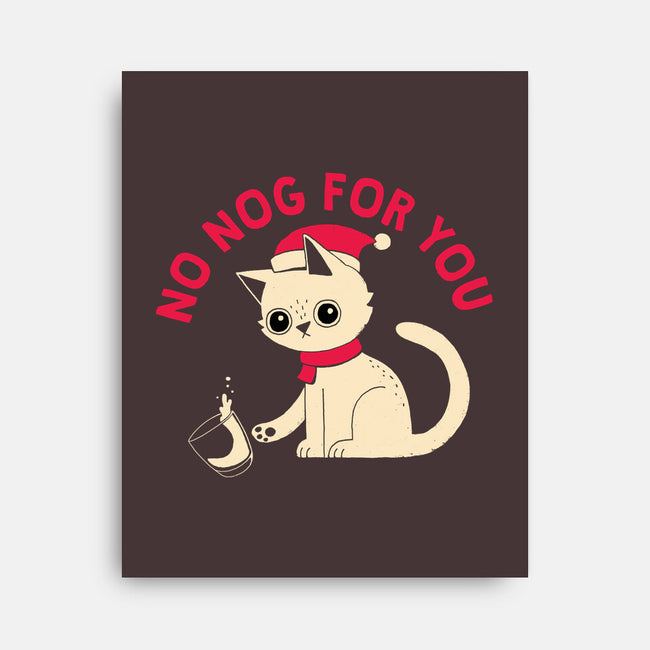 No Nog For You-none stretched canvas-DinoMike